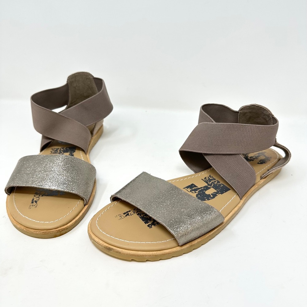 Sorel Ella II Flat Sandals Gold Tan Size 9